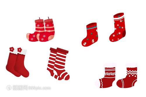 冬季圣誕節(jié)圣誕襪卡通素材